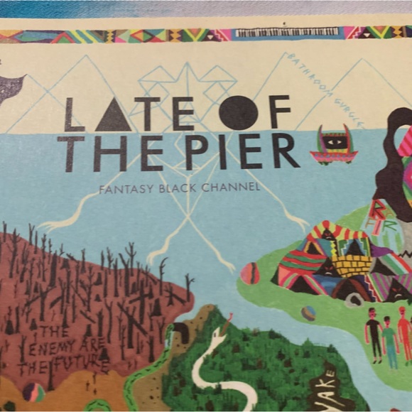 Late of the Pier Fantasy Black Channel Promotional Treasure Map Poster 2008 🗺️ - Picture 4 of 15